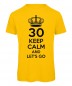 Mobile Preview: Keep Calm And Let's Go T-Shirt Gelb