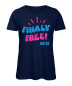 Preview: Finaly Free Abschluss T-Shirt für Mädels mit individuellem Jahrgangsdruck für Abi und Schulabschluss in Marineblau