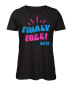 Preview: Finaly Free Abschluss T-Shirt für Mädels mit individuellem Jahrgangsdruck für Abi und Schulabschluss in Schwarz