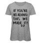 Preview: If you reading this chalk - Abschluss T-Shirt für Mädchen - Grau Meliert