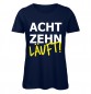 Preview: Achtzehn läuft - Frauen Geburtstags T-Shirt - Marineblau