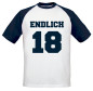 Mobile Preview: Baseball T-Shirt Endlich 18 - College Print Marineblau