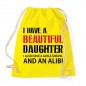 Mobile Preview: I have a beautiful daughter - Cotton Gymsac Yellow