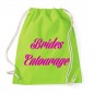 Preview: Brides Entourage - Baumwollrucksack Lime Green
