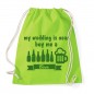 Preview: My wedding is near, buy me a Beer - JGA Rucksack Lime