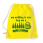Preview: My wedding is near, buy me a Beer - JGA Rucksack Yellow