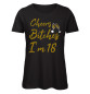 Preview: Cheers Bitches I'm 18 Frauen Geburtstags T-Shirt Schwarz