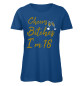 Preview: Cheers Bitches I'm 18 Frauen Geburtstags T-Shirt Royalblau