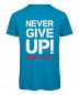 Preview: Never give up Fussball T-Shirt Azur