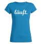 Mobile Preview: Läuft Fun Frauen T-Shirt Azur