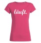 Mobile Preview: Läuft Fun Frauen T-Shirt Pink