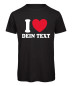 Preview: I Love - individuelles T-Shirt - Schwarz