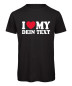 Preview: Individuelles "I Love My"-T-Shirt mit Herz Schwarz