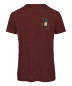 Preview: Buntes T-Shirt mit rockendem Waschbär und coolem Design - Bordeaux