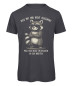 Preview: Waschbär T-Shirt Motiv mit Spruch: Wer mit mir nicht auskommt, muss eben noch an sich arbeiten – lustiges Tierdesign in Anthrazit