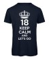 Mobile Preview: 18. Geburtstag Keep Calm Marineblau