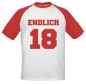Preview: Baseball T-Shirt Endlich 18 - College Print Rot