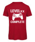 Preview: Level xx Complete Gamer T-Shirt für Herren zum Geburtstag - Rot