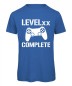 Mobile Preview: Level xx Complete Gamer T-Shirt für Herren zum Geburtstag - Royalblau