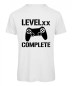 Preview: Level xx Complete Gamer T-Shirt für Herren zum Geburtstag - Weiß