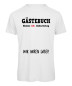 Preview: Personalisiertes Gästebuch Geburtstags T-Shirt zum Unterschreiben in Weiß