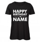 Mobile Preview: Geburtstags T-Shirt Name Schwarz