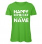 Mobile Preview: Geburtstags T-Shirt Name Grün