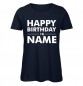 Preview: Geburtstags T-Shirt Name Marineblau