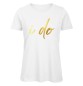 Mobile Preview: i do Braut T-Shirt Weiß mit Golddruck