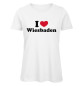 Preview: I Love Wiesbaden T-Shirt mit Herz für Frauen – Dein Wiesbaden-Andenken Weiß