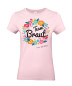 Preview: Bunter Blumenkranz JGA T-Shirt – Team Braut in Rosa
