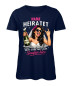 Preview: Frauen T-Shirt JGA Braut mit Sektflasche und Metalhand wir sind nur zum Saufen hier Marineblau