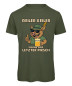 Preview: Geiler Keiler JGA T-Shirt – Vorderansicht des witzigen Junggesellenabschied-Shirts - Oliv