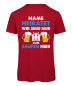 Preview: JGA Herren T-Shirt mit dem Aufdruck „Er heiratet, wir sind nur zum Saufen hier“ - Rot