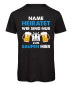 Preview: JGA Herren T-Shirt mit dem Aufdruck „Er heiratet, wir sind nur zum Saufen hier“ - Schwarz