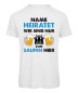 Preview: JGA Herren T-Shirt mit dem Aufdruck „Er heiratet, wir sind nur zum Saufen hier“ - Weiß
