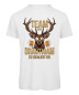 Preview: Team Bräutigam JGA T-Shirt mit Hirsch und Bier Motiv -  Weiß