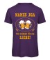 Preview: Wir trinken für die Liebe - Männer JGA T-Shirt in Lila