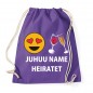Mobile Preview: Juhuu sie heiratet - JGA Rucksack  Purple