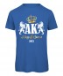 Preview: Kings and Queens Royalblau mit Weiß-Gold Druck