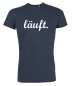 Preview: Läuft Herren T-Shirt Marineblau