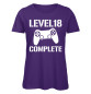 Preview: Level 18 Complete Gamerinnen T-Shirt für Frauen zum 18. Geburtstag