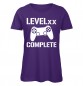 Mobile Preview: Level xx Complete Gamer T-Shirt für Damen zum Geburtstag - Purple