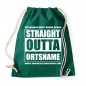 Preview: Straight Outta Ortsname - JGA Rucksack Bottle Green