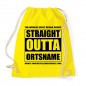 Preview: Straight Outta Ortsname - JGA Rucksack Yellow