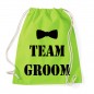 Preview: Groom Team Fliege - JGA Rucksack Lime Green