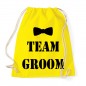 Preview: Groom Team Fliege - JGA Rucksack Yellow
