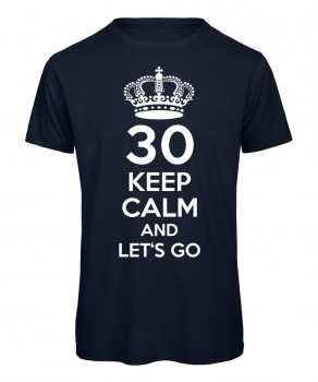 Keep Calm And Let's Go T-Shirt Marineblau