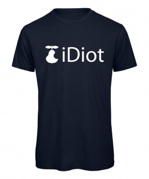 iDiot T-Shirt Marineblau