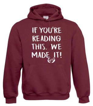 If you're reading this chalk - Abschluss Hoody - Bordeaux